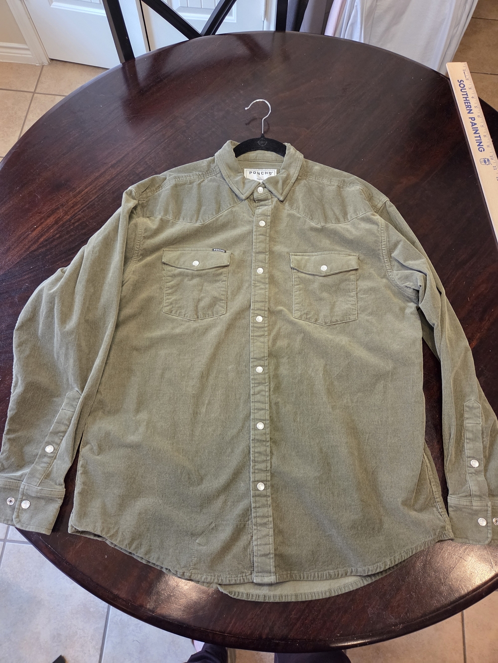 Prana Men's Casual Button-Down Shirt in Olive Green